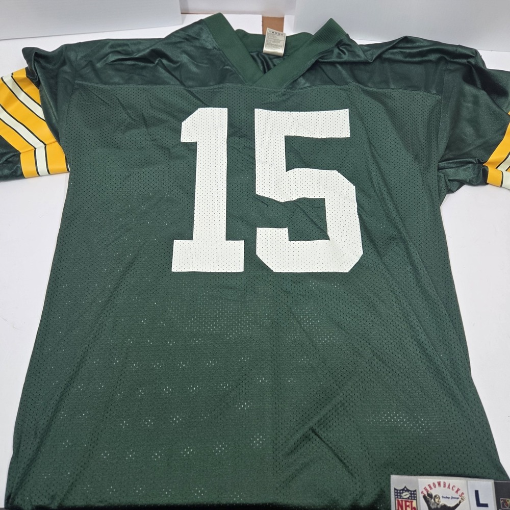Reebok Grid Iron Classics Green Bay Packers Bart Starr Jersey Mens Large Green
